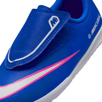 Nike Mercurial Club Vapor 16 Velcro Indoor Football Boots (IN) Toddlers Blue White Hot Pink
