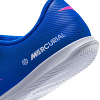 Nike Mercurial Club Vapor 16 Velcro Indoor Football Boots (IN) Toddlers Blue White Hot Pink