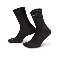 Nike Crew Lightweight Sports Socks Black Silver Dark Grey