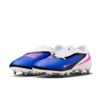 Nike Phantom 6 Academy Low Iron Stud Football Boots (SG) Anti-Clog Blue White Hot Pink