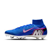 Nike Zoom Mercurial Elite Superfly 10 Iron Stud Football Boots (SG) Pro Player Blue White Hot Pink