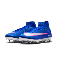 Nike Zoom Mercurial Elite Superfly 10 Iron Stud Football Boots (SG) Pro Player Blue White Hot Pink