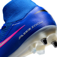 Nike Zoom Mercurial Elite Superfly 10 Iron Stud Football Boots (SG) Pro Player Blue White Hot Pink