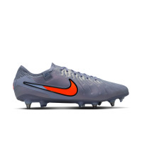 Nike Tiempo Legend Elite 10 Iron Nop Football Boots (SG) Pro Player Light Blue Bright Red Black