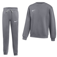 Nike Park 26 Fleece Crew Joggingpak Kids Donkergrijs Wit