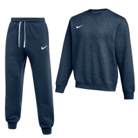 Nike Park 26 Fleece Crew Joggingpak Donkerblauw Wit