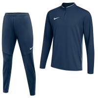 Nike Dri-FIT Park 26 Trainingspak 1/4-Zip Kids Donkerblauw Wit
