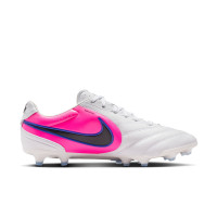 Nike Tiempo Pro Ligera Gras Voetbalschoenen (FG) Wit Blauw Felroze