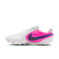Nike Tiempo Pro Ligera Gras Voetbalschoenen (FG) Wit Blauw Felroze