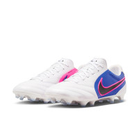 Nike Tiempo Pro Ligera Gras Voetbalschoenen (FG) Wit Blauw Felroze