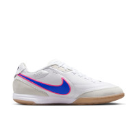 Nike Tiempo Straatvoetbalschoenen Streetgato Wit Blauw Felroze