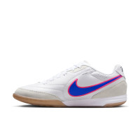 Nike Tiempo Straatvoetbalschoenen Streetgato Wit Blauw Felroze