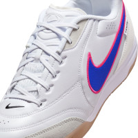 Nike Tiempo Straatvoetbalschoenen Streetgato Wit Blauw Felroze