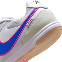Nike Tiempo Straatvoetbalschoenen Streetgato Wit Blauw Felroze