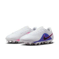 Nike Tiempo Academy Maestro Gras / Kunstgras Voetbalschoenen (MG) Wit Blauw Felroze