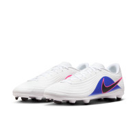 Nike Tiempo Club Maestro Gras / Kunstgras Voetbalschoenen (MG) Wit Blauw Felroze