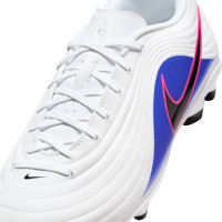 Nike Tiempo Club Maestro Gras / Kunstgras Voetbalschoenen (MG) Wit Blauw Felroze