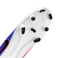 Nike Tiempo Club Maestro Gras / Kunstgras Voetbalschoenen (MG) Wit Blauw Felroze