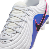 Nike Tiempo Academy Maestro Iron Stud Football Boots (SG) Anti-Clog White Blue Hot Pink
