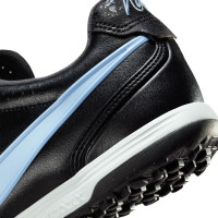 Nike Tiempo Pro Ligera Turf Football Boots (TF) Black Light Blue