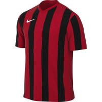 Nike Striped Division V Kids Football Shirt Red Black