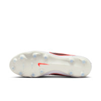 Nike Tiempo Pro Ligera Gras Voetbalschoenen (FG) Wit Zwart Felrood