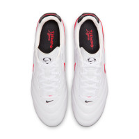 Nike Tiempo Pro Ligera Gras Voetbalschoenen (FG) Wit Zwart Felrood