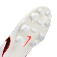 Nike Tiempo Pro Ligera Gras Voetbalschoenen (FG) Wit Zwart Felrood