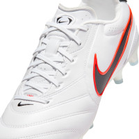 Nike Tiempo Pro Ligera Gras Voetbalschoenen (FG) Wit Zwart Felrood