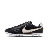 Nike Tiempo Pro Ligera Gras Voetbalschoenen (FG) Zwart Wit Goud
