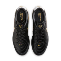 Nike Tiempo Ligera Pro Turf Football Boots (TF) Black White Gold