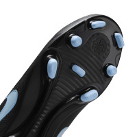 Nike Tiempo Club Maestro Grass/Artificial Grass Football Boots (MG) Kids Black Light Blue