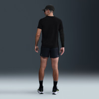 Nike Breathe Miler Trainingsshirt Zwart Zilver