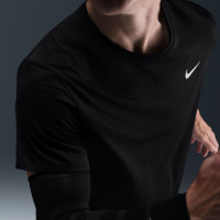 Nike Breathe Miler Trainingsshirt Zwart Zilver