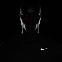Nike Breathe Miler Trainingsshirt Zwart Zilver