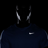 Nike Breathe Miler Training Shirt Blue Silver