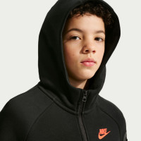 Nike Sportswear Tech Fleece Trainingspak Kids Zwart Donkergrijs Rood
