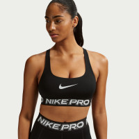 Nike Sportbeha Pro Dames Zwart Wit Zilver