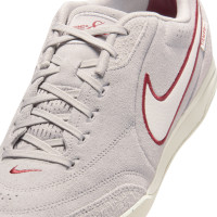 Nike Tiempo Street Football Shoes Streetgato Premium Grey White Burgundy