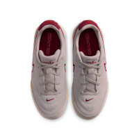 Nike Tiempo Street Football Shoes Streetgato Premium Kids Grey White Burgundy