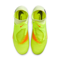 Nike Phantom 6 Elite High IJzeren-Nop Voetbalschoenen (SG) Pro Player Geel Oranje Zwart