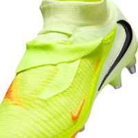 Nike Phantom 6 Elite High IJzeren-Nop Voetbalschoenen (SG) Pro Player Geel Oranje Zwart