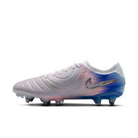 Nike Tiempo Legend 10 Elite Iron Stud Football Boots (SG) Pro Player Grey Blue Pink