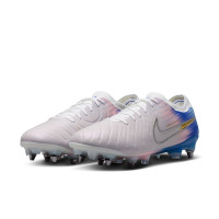 Nike Tiempo Legend 10 Elite Iron Stud Football Boots (SG) Pro Player Grey Blue Pink