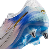 Nike Tiempo Legend 10 Elite Iron Stud Football Boots (SG) Pro Player Grey Blue Pink