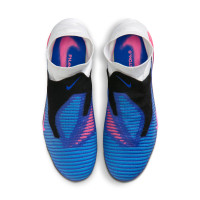 Nike Phantom 6 Elite High Iron Stud Football Boots (SG) Pro Player Blue Hot Pink White
