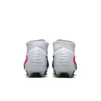 Nike Phantom 6 Elite High Iron Stud Football Boots (SG) Pro Player Blue Hot Pink White