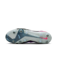 Nike Phantom 6 Elite High Iron Stud Football Boots (SG) Pro Player Blue Hot Pink White