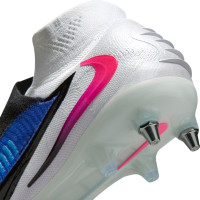 Nike Phantom 6 Elite High Iron Stud Football Boots (SG) Pro Player Blue Hot Pink White