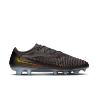 Nike Phantom 6 Low Elite LV8 Gras Voetbalschoenen (FG) Donkergrijs Oranje Multicolor
